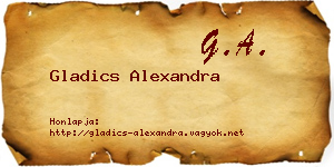 Gladics Alexandra névjegykártya