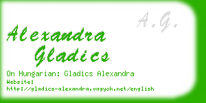 alexandra gladics business card